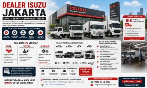 Dealer Isuzu Jakarta Resmi, Layanan Bengkel Berjalan Terdekat