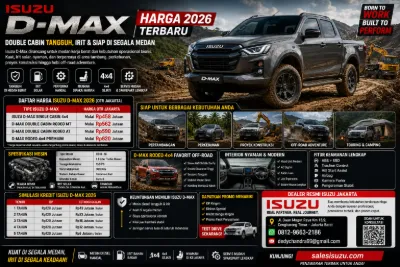 Harga Isuzu D-Max Single Cab hingga Rodeo 4x4