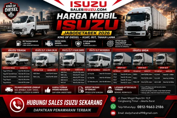 Harga Mobil Isuzu Jabodetabek Update Harga Traga, Elf, dan Giga Terbaru