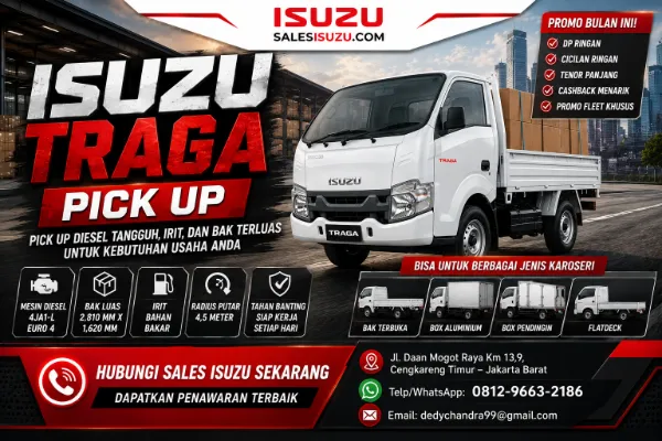 Isuzu Traga Pick Up Mobil Niaga Diesel Andal