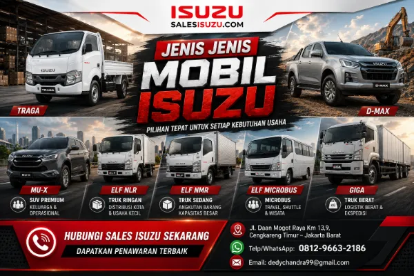 Jenis Jenis Mobil Isuzu di Indonesia dan Kegunaannya untuk Bisnis
