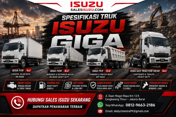 Spesifikasi Truk Isuzu Giga Mesin Tangguh untuk Logistik Berat dan Proyek Infrastruktur
